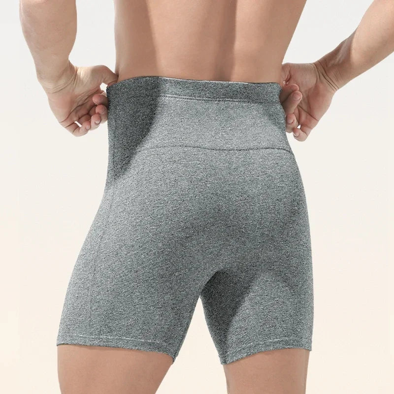 Men's underwear: High-waisted, belt-cinching, fat-adding, anti-chafing, waist-protecting, warm, fleece, thickened, sports briefs