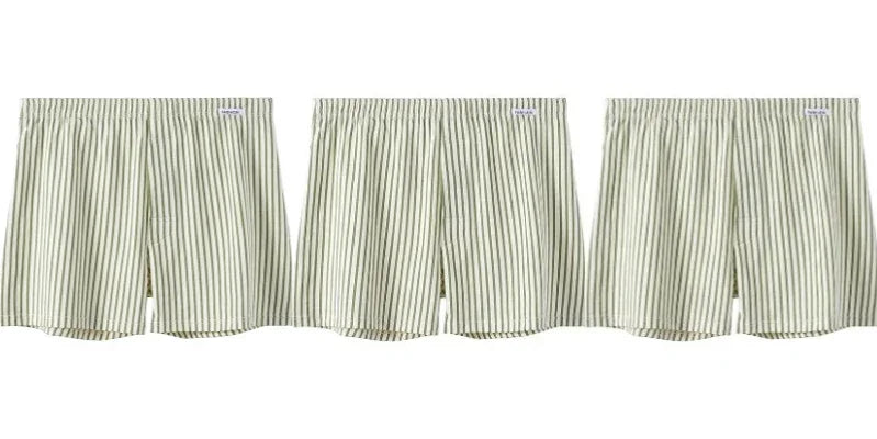 Men's Striped Cotton Boxers – 3 Pack