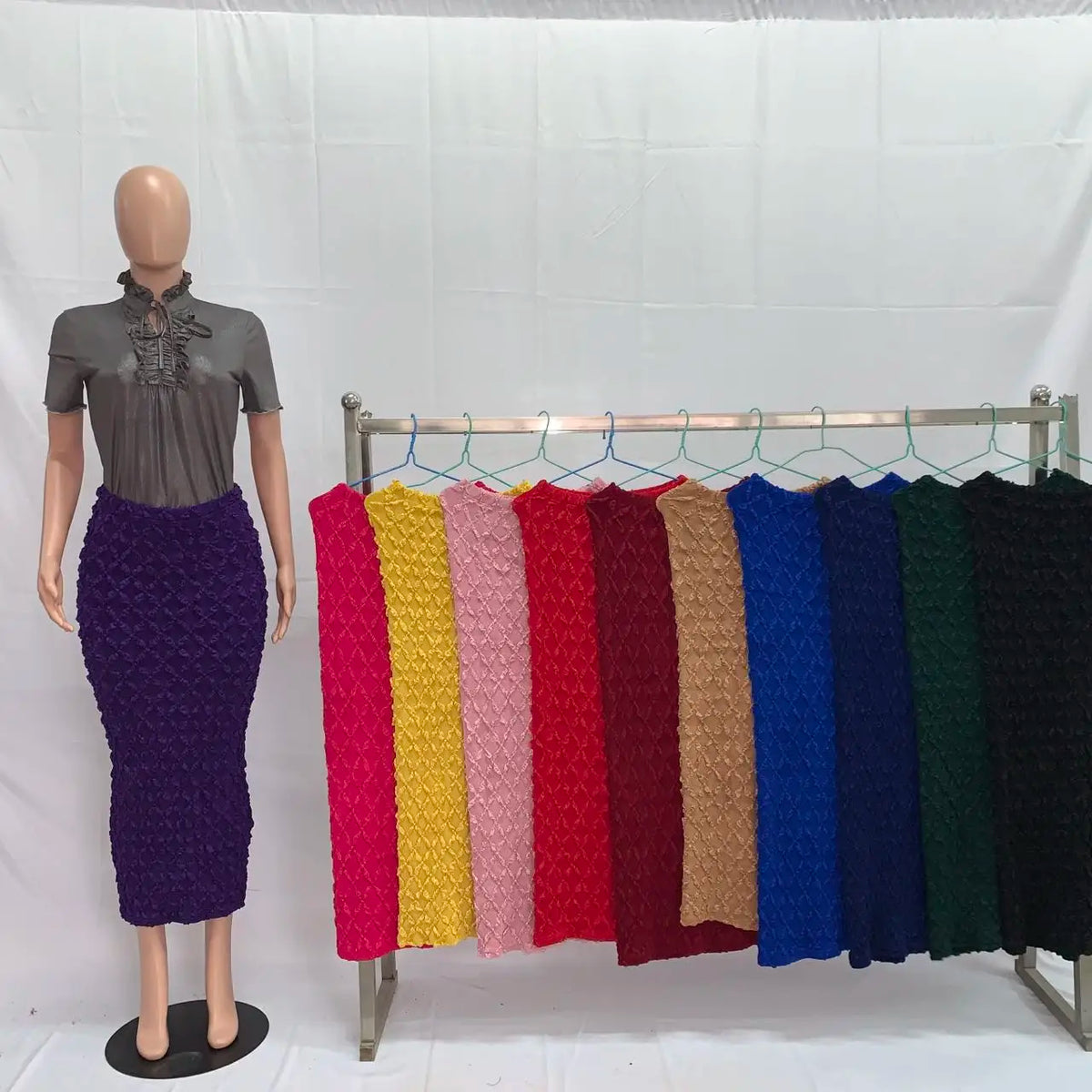 181029# Long Skirts for Women Fit Slim High Waist Skirt Plus Size Skirt