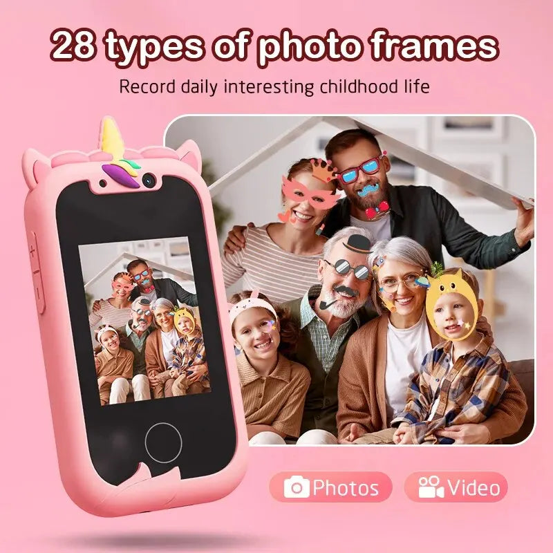 Kids Smart Phone Camera Toys Touchscreen Learning Toy For 3-12 Year Old