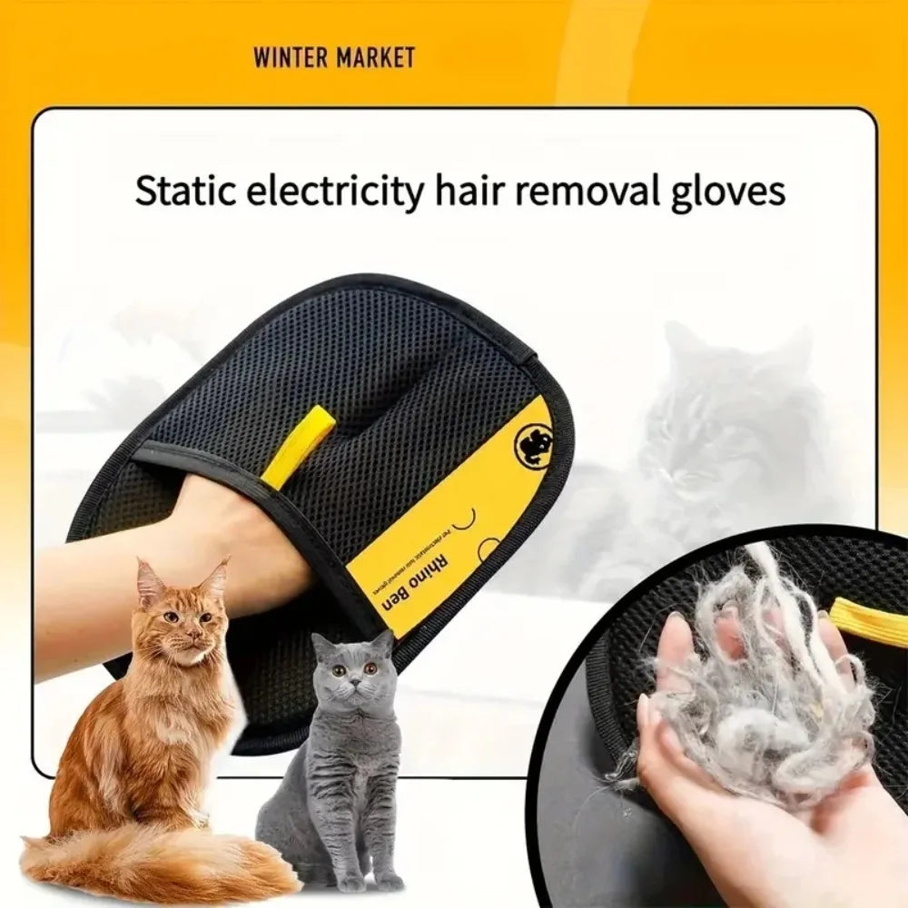 1/2PCS Reusable Lint Remover Brushes Static Electricity Glove, Pet Hair