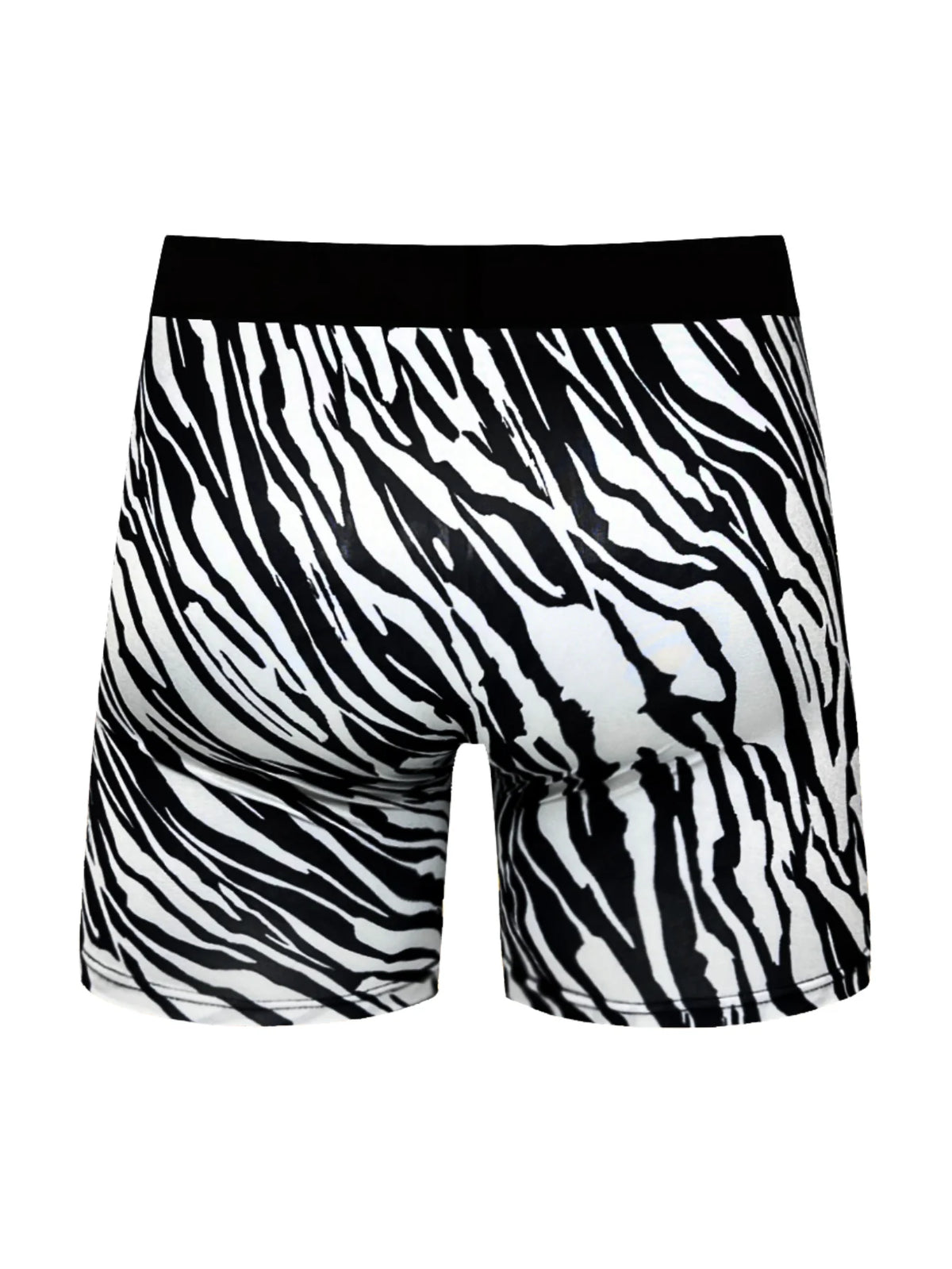 Men's Zebra Print Long Boxer Shorts