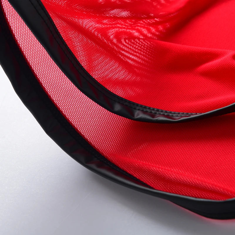 Mesh & Faux-Leather Boxer Briefs