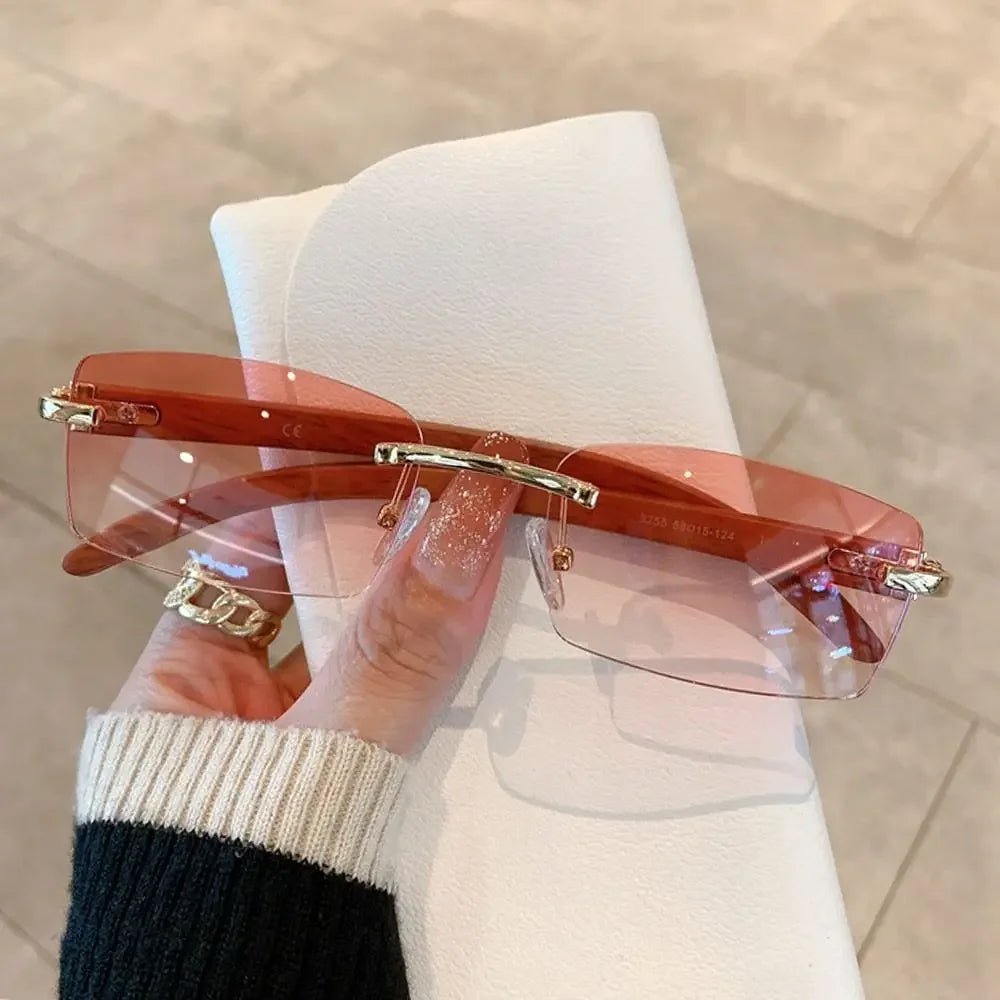 Rimless Rectangle Sunglasses