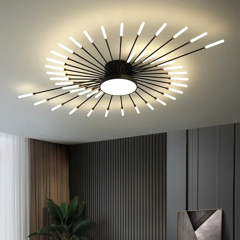 Nordic Minimalist Round LED Ceiling Chandelier Lamps Living Gold Pendant Light Bedroom LED Hanging Lamps Kitchen Home Decoration