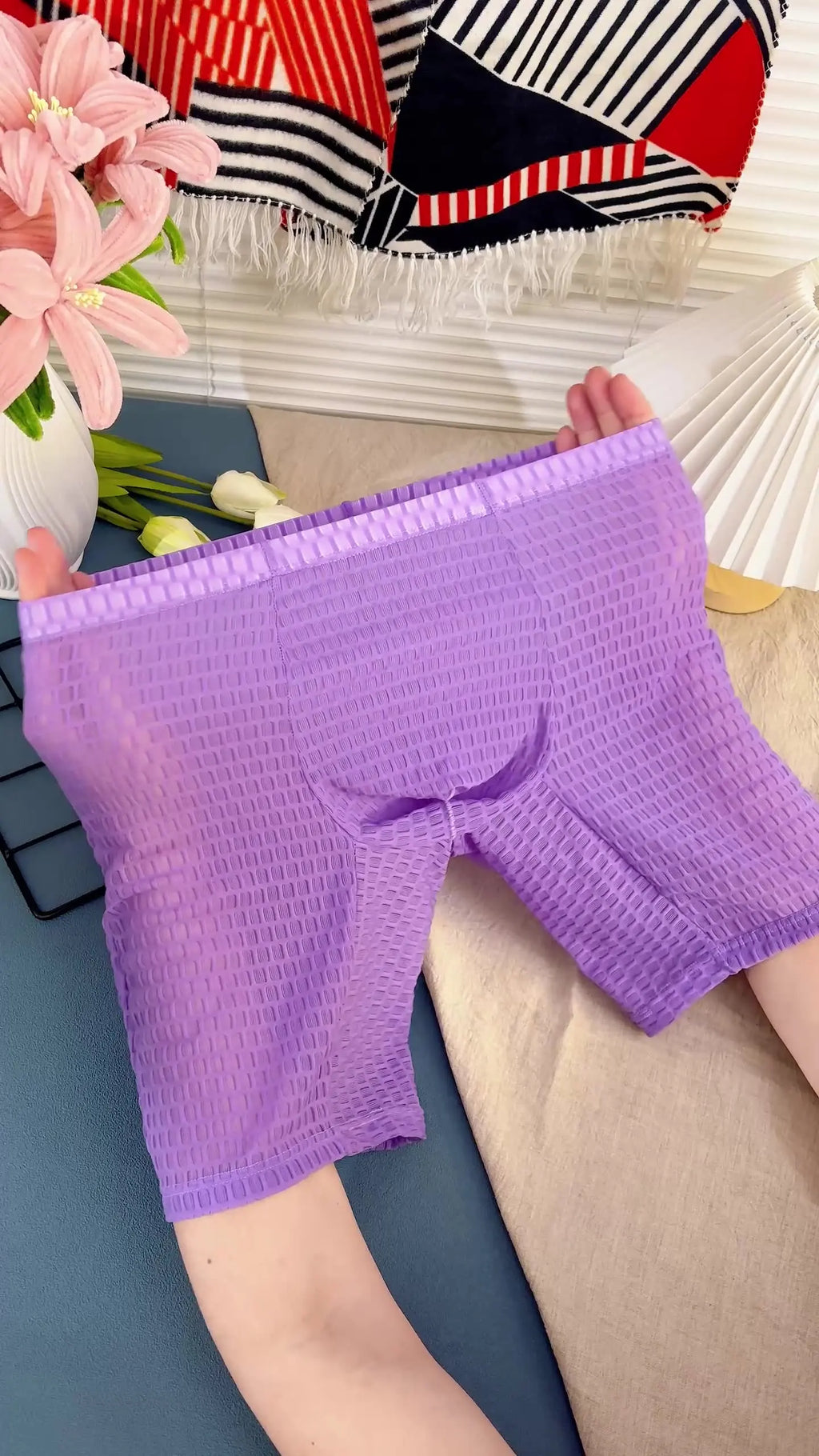 Men's Waffle Mesh Extended Boxer Briefs