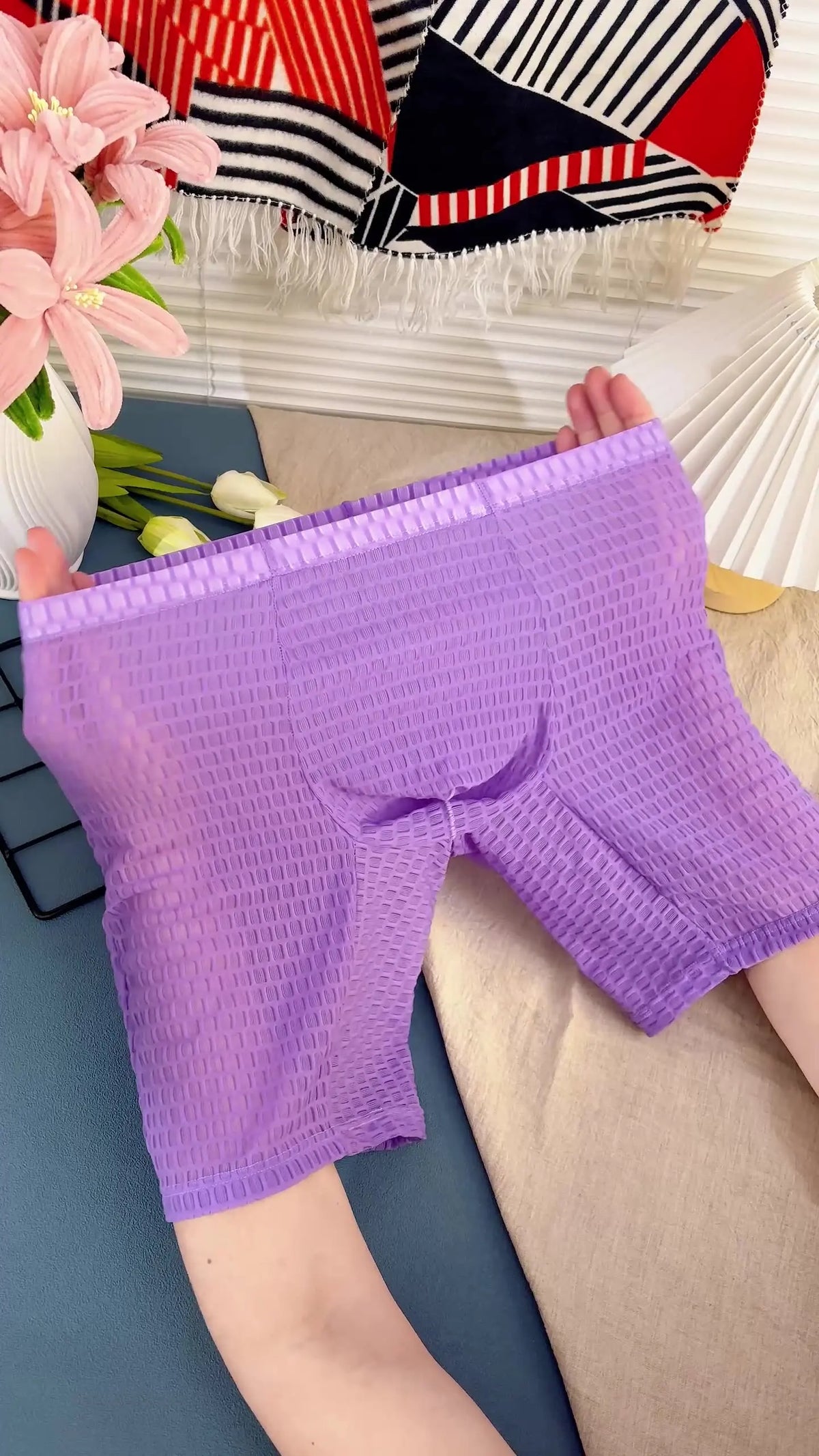 Men's Waffle Mesh Extended Boxer Briefs