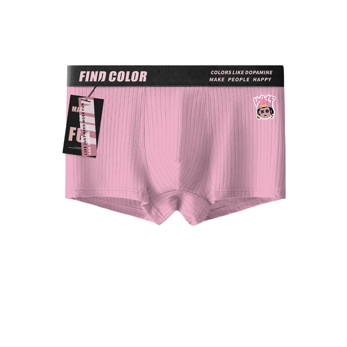 Mens Panties Boxers Modal Cotton Men's Underwear Breathable Man Boxershorts Striped Underpants Skin-friendly Boxer Shorts Pink