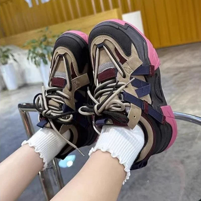 Sneakers Woman High On Platform Athletic Sports Spring Autumn Shoes for