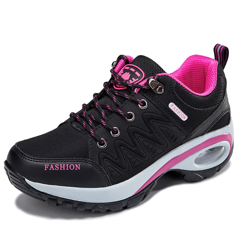 Women's Waterproof Platform Hiking Sneakers