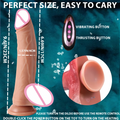 Dildo - Dildo - 1pc Realistic Silicone Dildo with Suction Cup And Telescopic Vibration, Wireless Infrared Control, Rechargeable Lithium Battery, G-Spot And Anal Play Masturbation Toy for Women