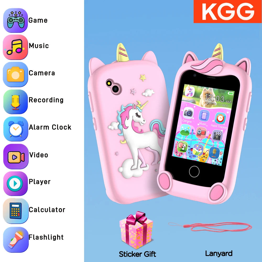 Kids Smart Phone For Girls Boys Kids Cell Phone Toys Dual Camera Music