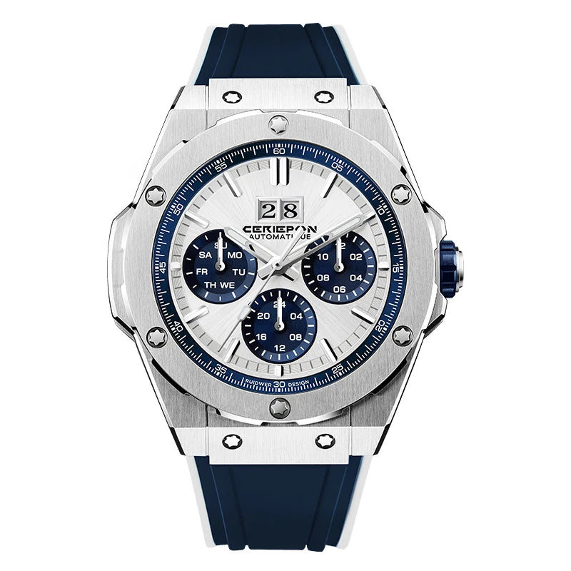 2026 Man Mechanical Watches for Men Sport Analog Automatic Wristwatches with Silicone Strap Stainless Steel Waterproof Reloj