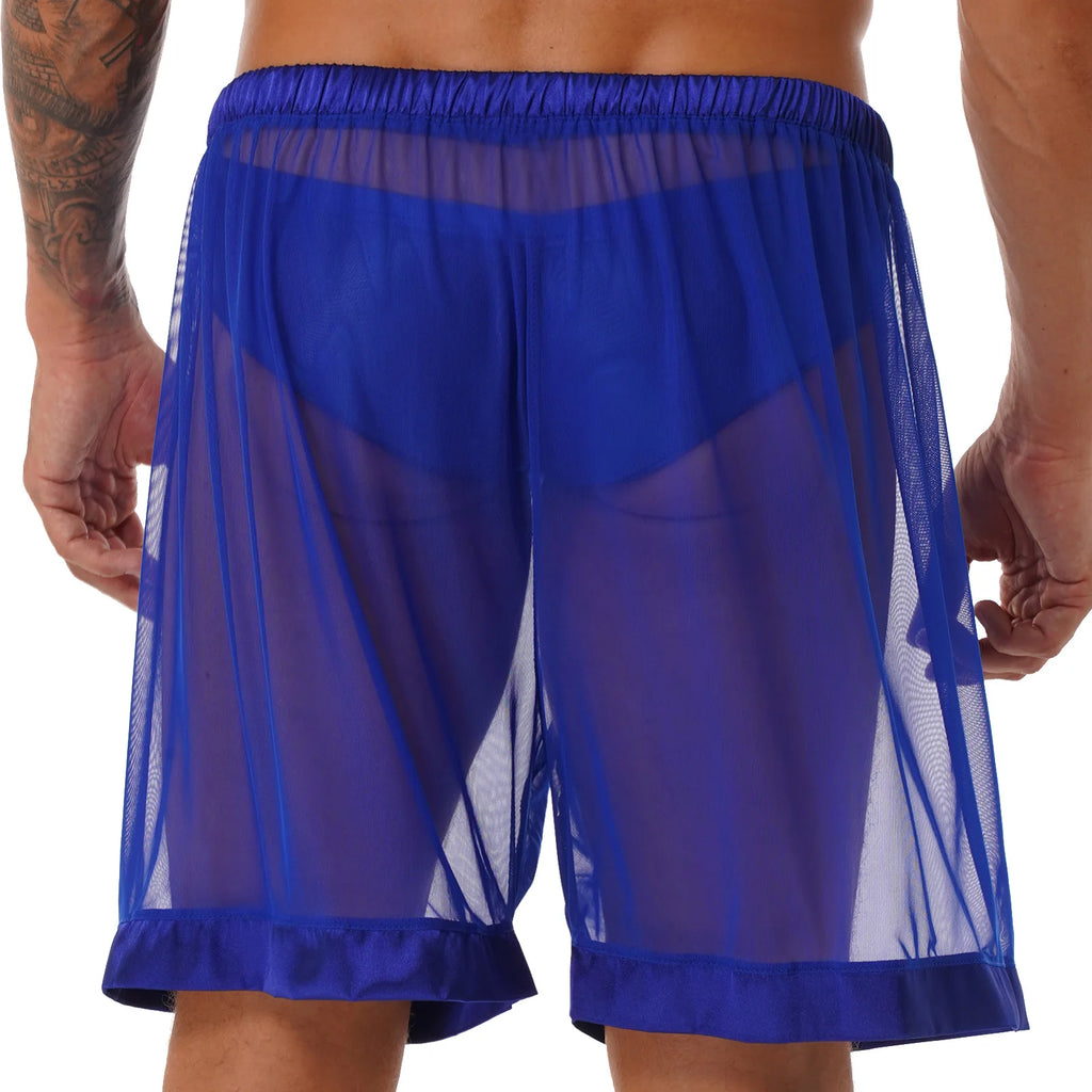 Sheer Mesh Loose Boxer Shorts
