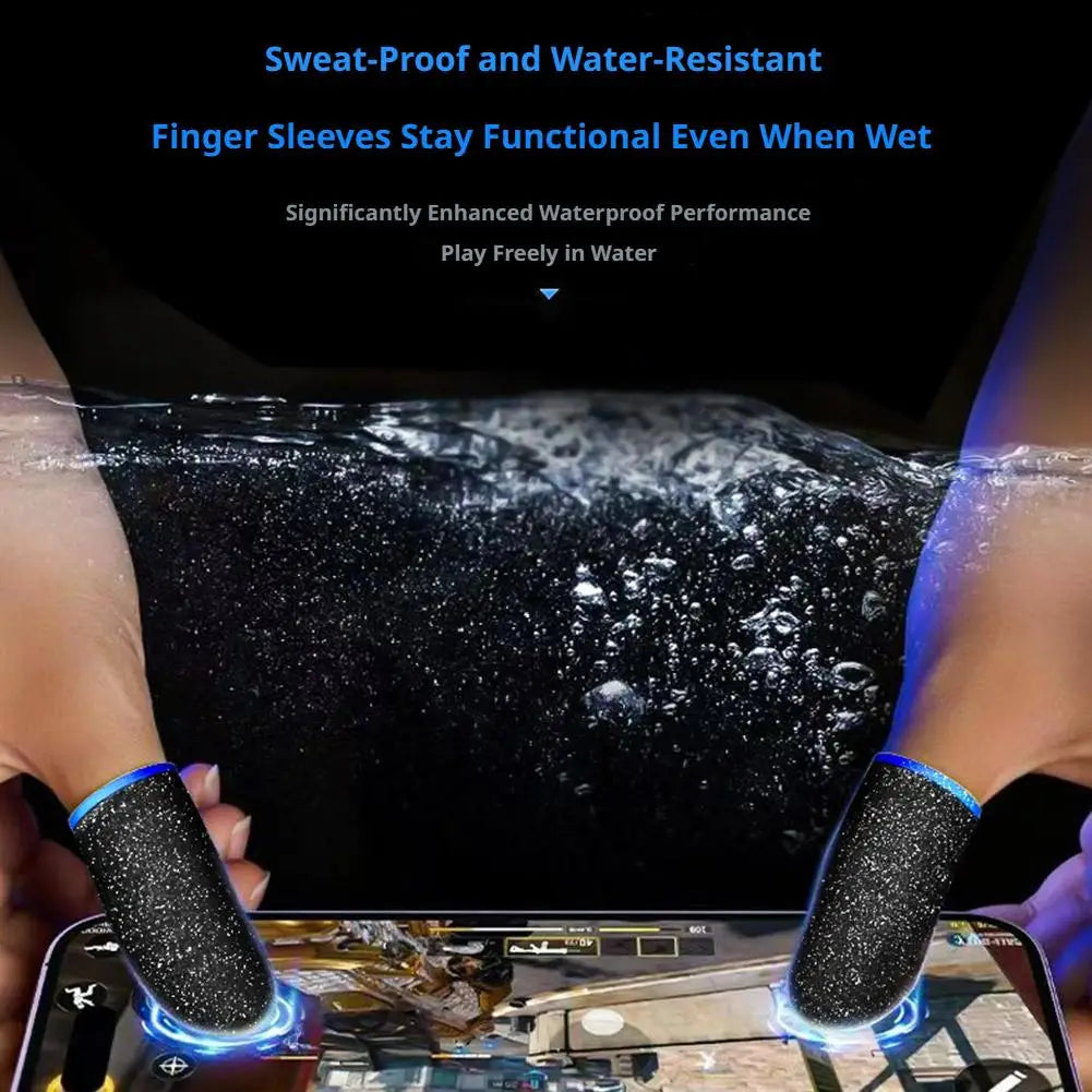 Sweatproof Gaming Finger Sleeves Anti-Slip Touch Screen Breathable