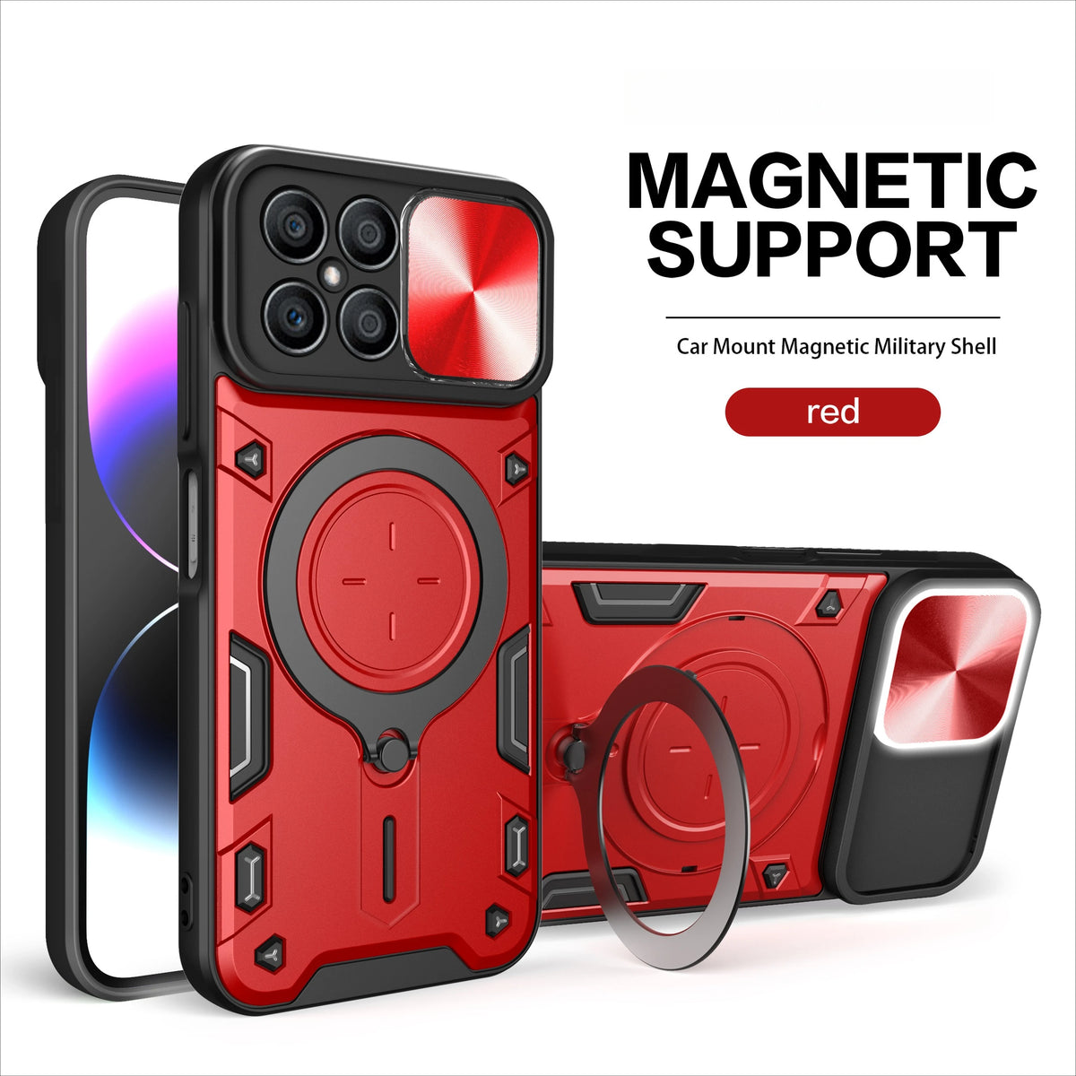 Magnetic Ring Phone Case for Honor Models