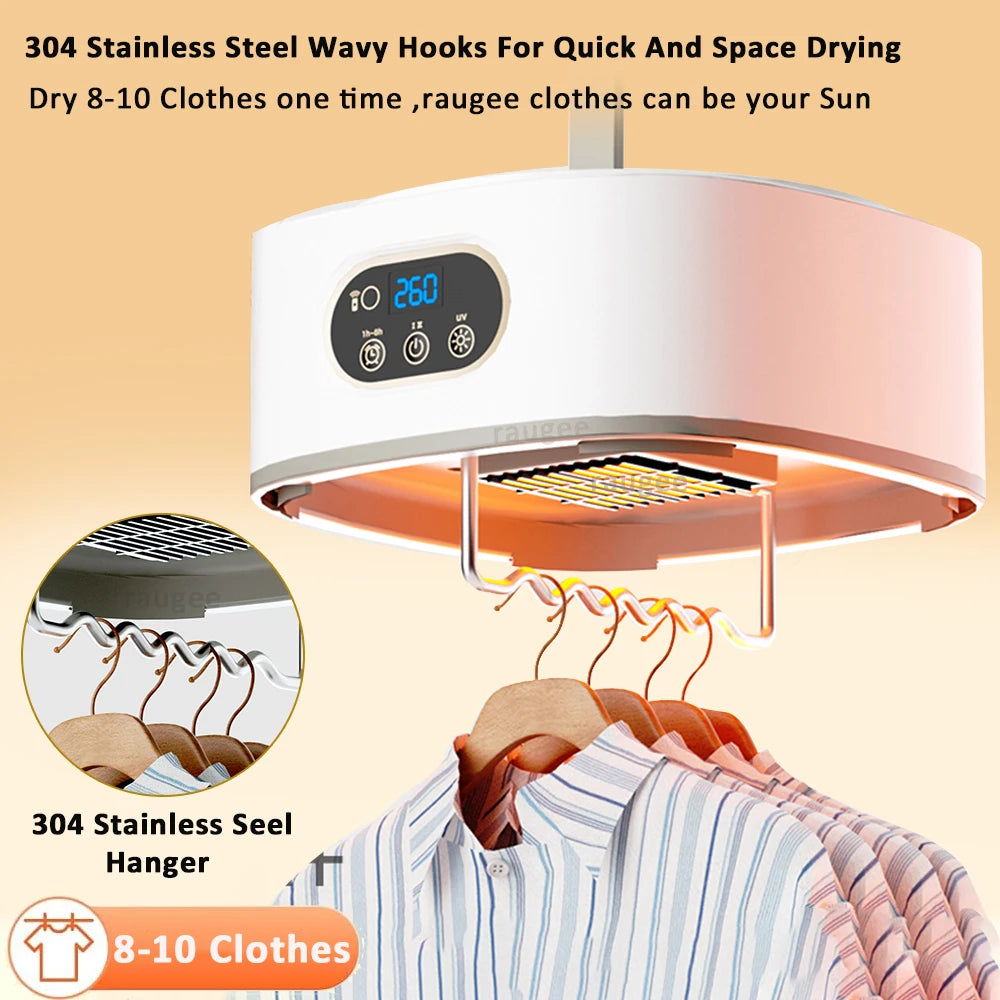 Portable Clothing Dryer Electric Clothes Dryer UV Sterilization Laundry