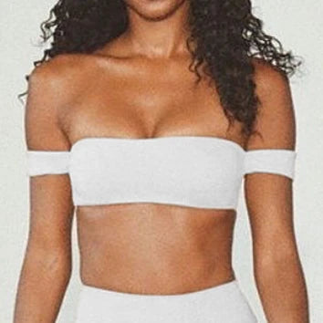 Women'S Underwear Yoga Set with Chest Pads Strapless Sports Fitness Top
