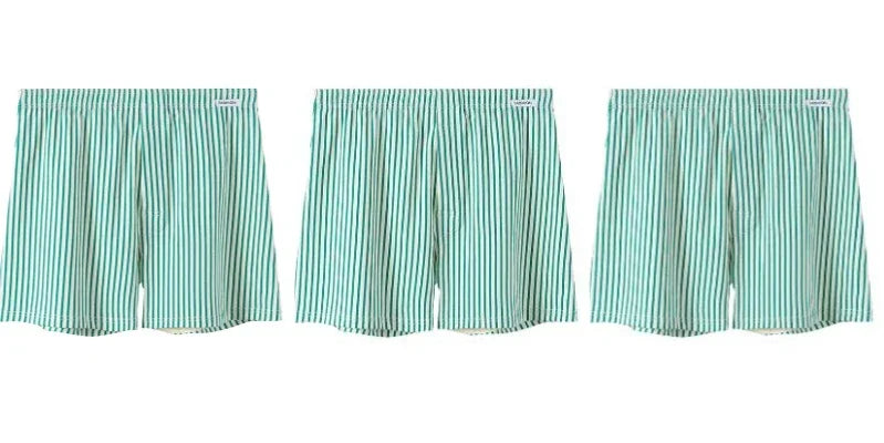 Men's Striped Cotton Boxers – 3 Pack