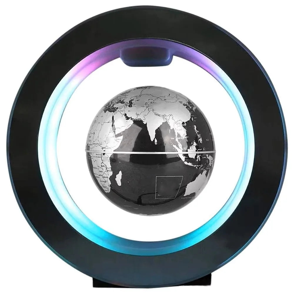 Floating Globe Levitating World Map Rotating Ornament LED Lamp For