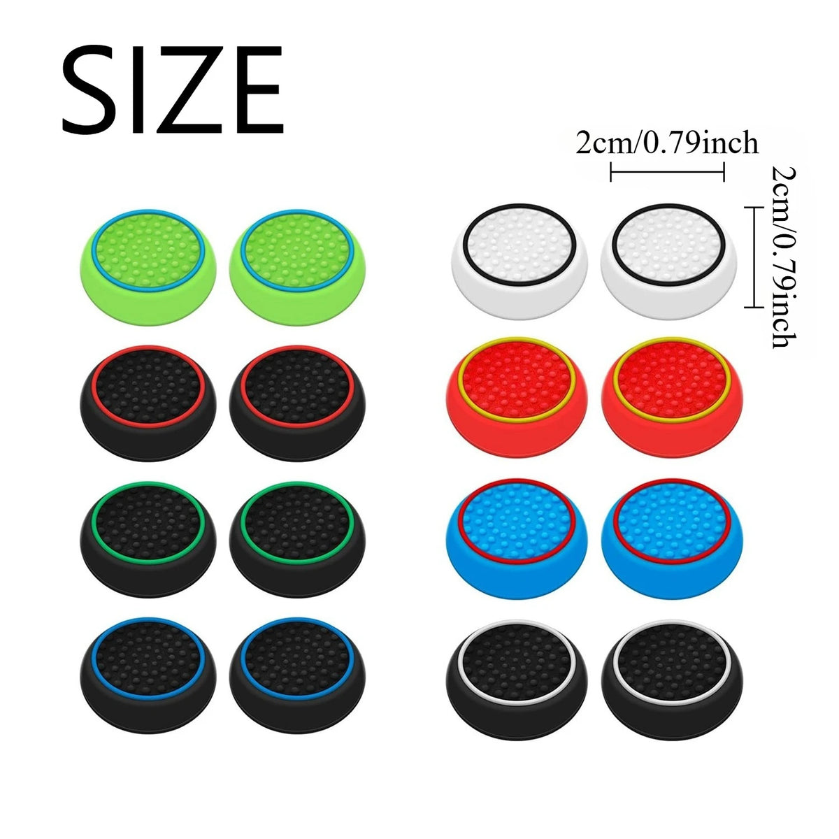 16Pcs Controller Thumb Grips Replace For Ps4/Ps5,Silicone Joystick Caps