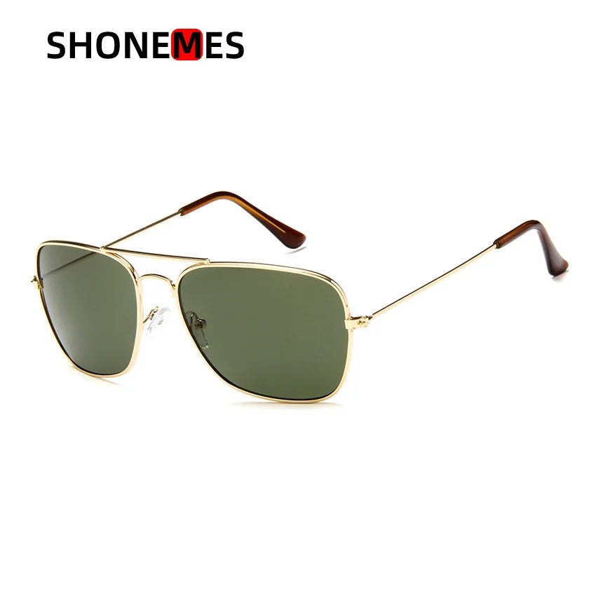 Vintage Double-Bridge Square Sunglasses