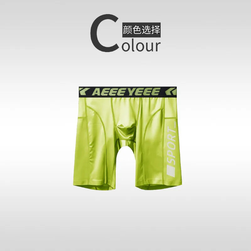 Men's Quick-Dry Long Fitness Boxers