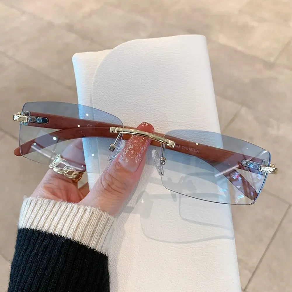 Rimless Rectangle Sunglasses
