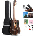 Batking Tenor Ukulele For Left Hand, 26 Inch All Blackwood Acoustic