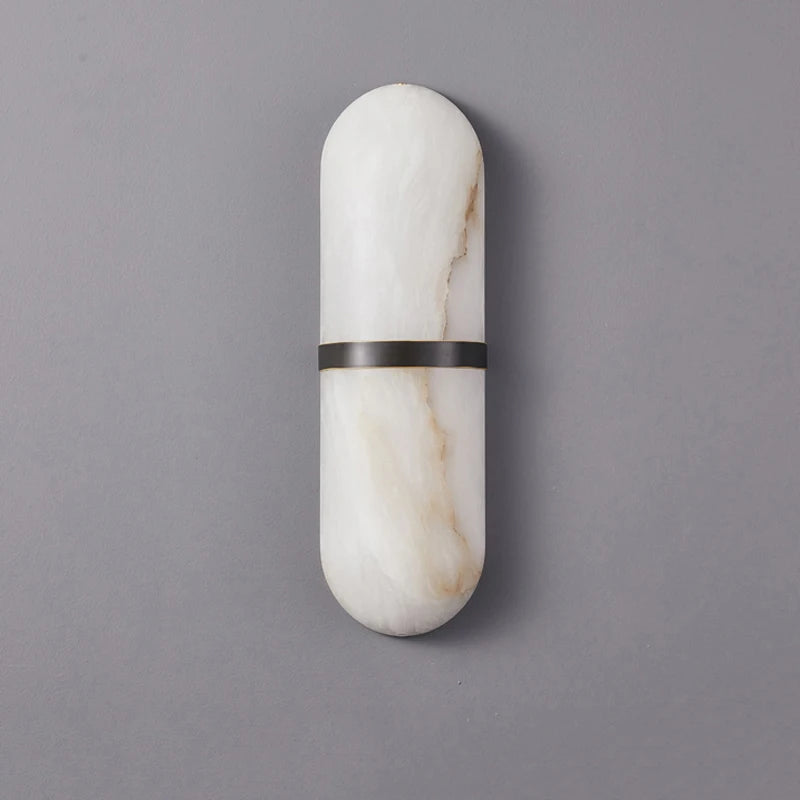 Semicylinder Wall Light Led 12W Imitation Marble Decor Bedside Lamp Living Dining Room Bathroom Doorway Hallway Sconce Lights