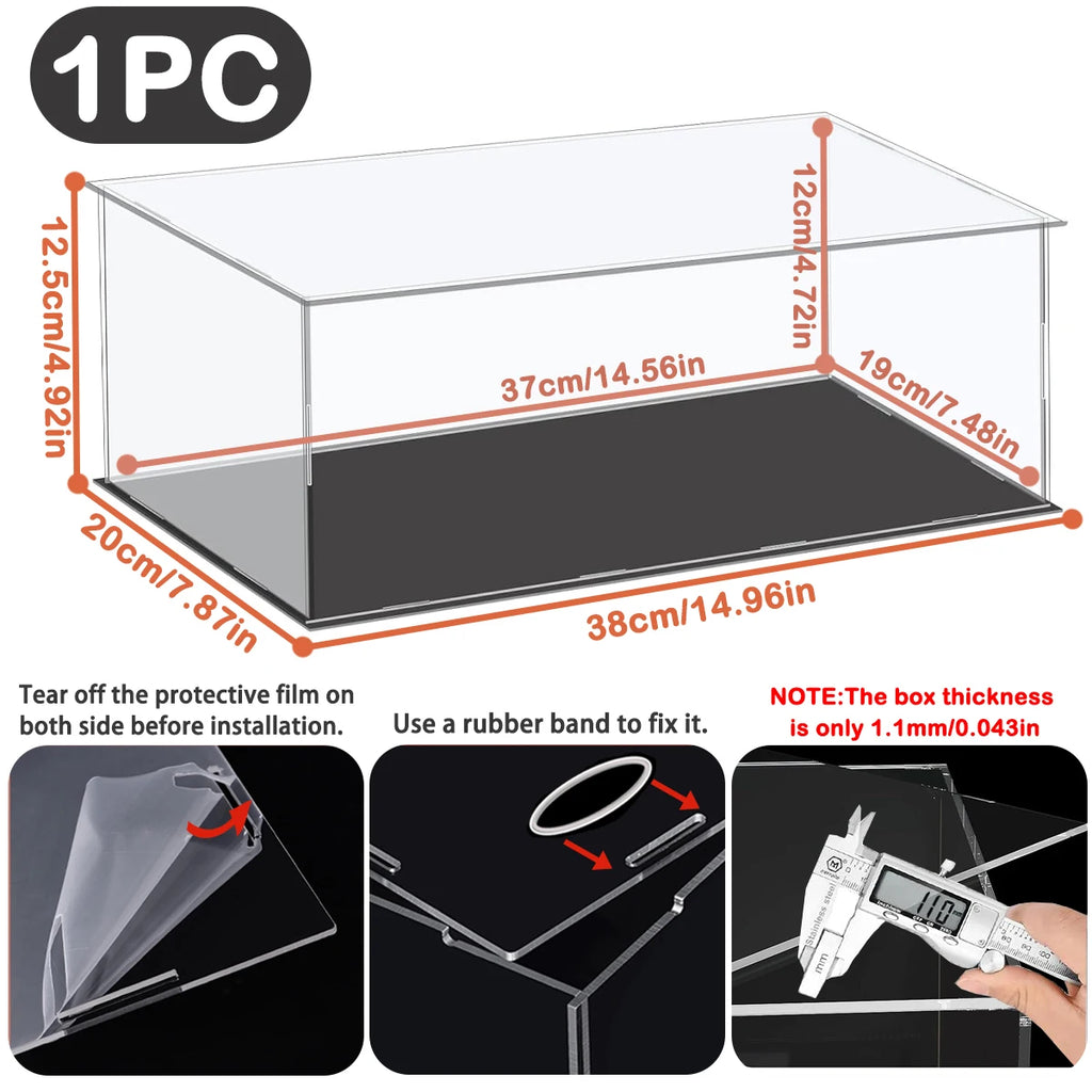 1:14 Scale Transparent Acrylic Display Box, Suitable For Protecting And