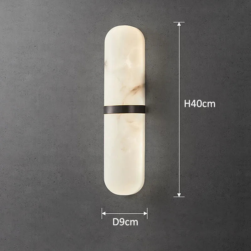 Semicylinder Wall Light Led 12W Imitation Marble Decor Bedside Lamp Living Dining Room Bathroom Doorway Hallway Sconce Lights