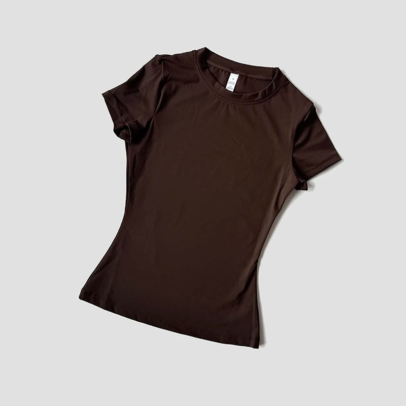 Women Yoga Top Seamless Sport T Shirts Fitness Clothes Short Sleeve Yoga