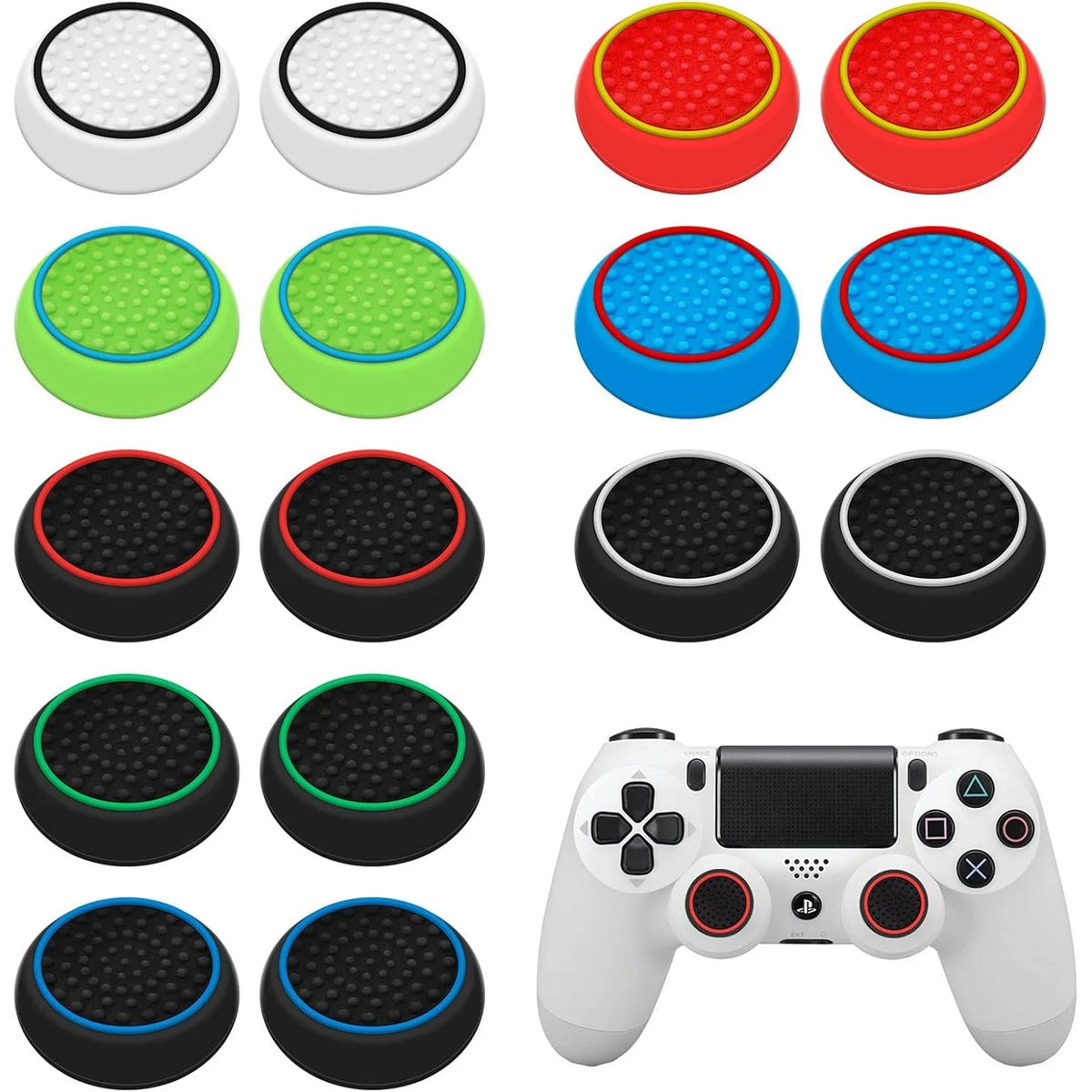 16Pcs Controller Thumb Grips Replace For Ps4/Ps5,Silicone Joystick Caps