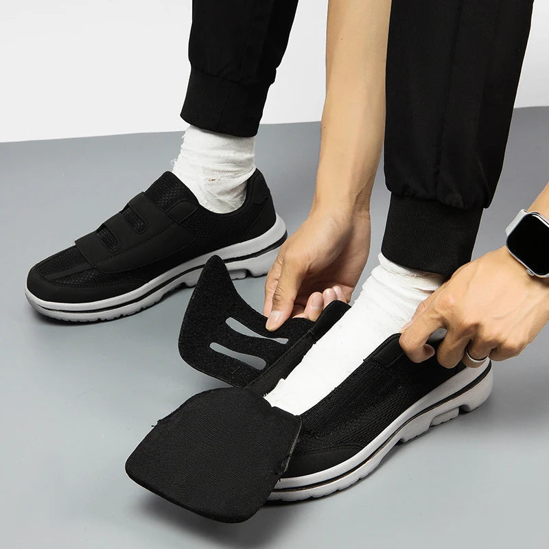 Wide Toe Sneakers for Fat Foot Diabetic Shoes for Elderly Hallux Valgus