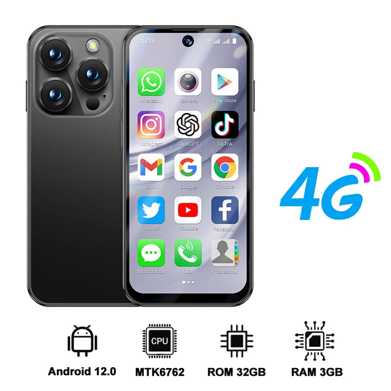 SERVO 19PRO 4G Network Mini Smartphone Android12 OS RAM 6GB ROM 128GB