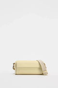 Autumn new women's bag, vanilla yellow flip cover versatile commuting cylindrical bag, cylindrical shoulder crossbody bag