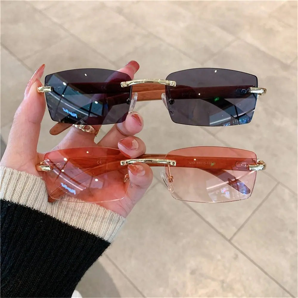 Rimless Rectangle Sunglasses