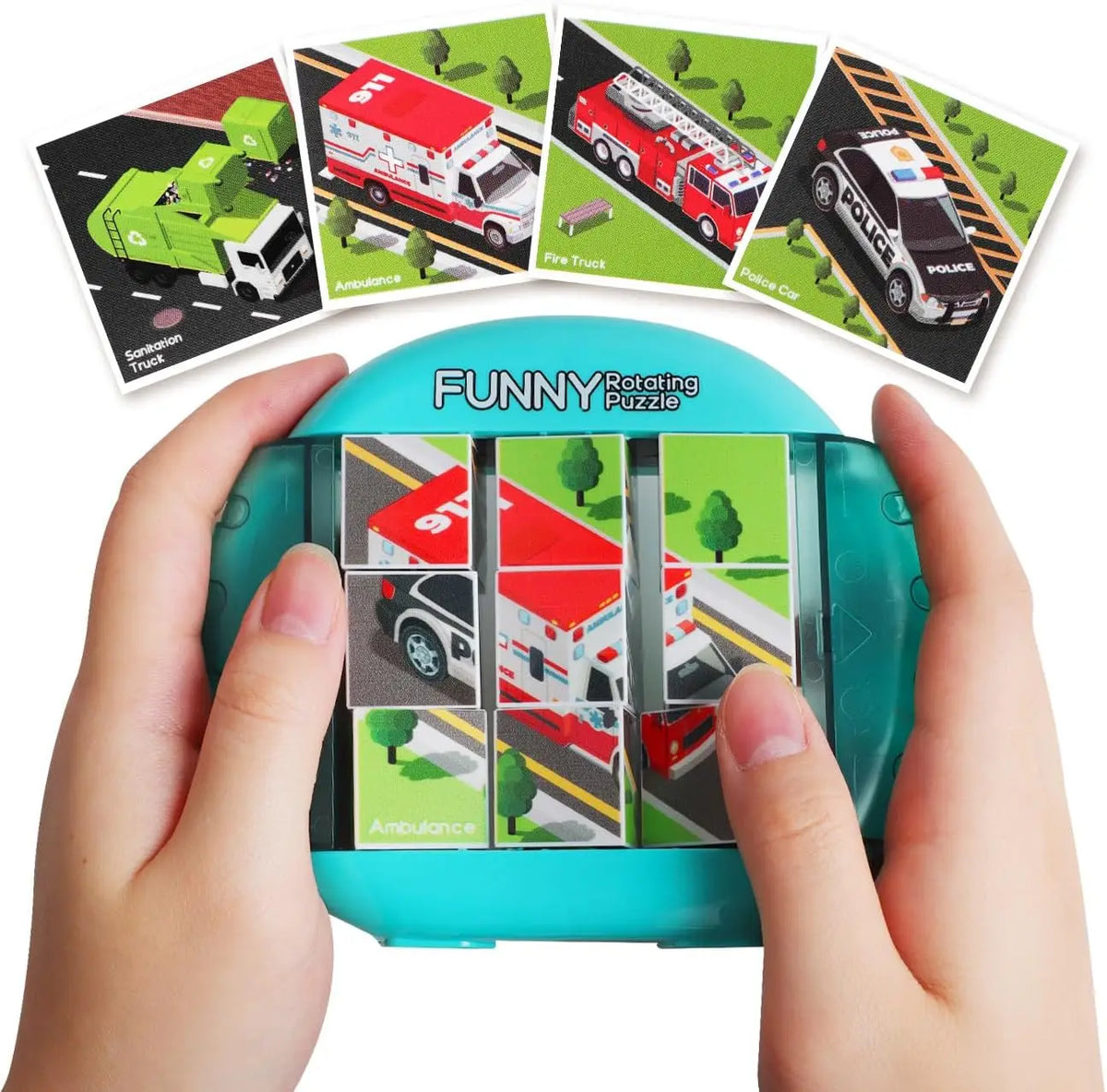4IN1 Rotating Puzzle For Kids Fidget Toys 3 4 5 6 7 8 Year Old 4 Puzzles