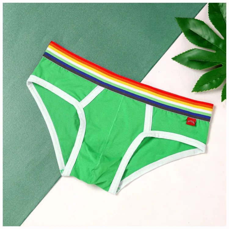 Rainbow-Waist Cotton Briefs