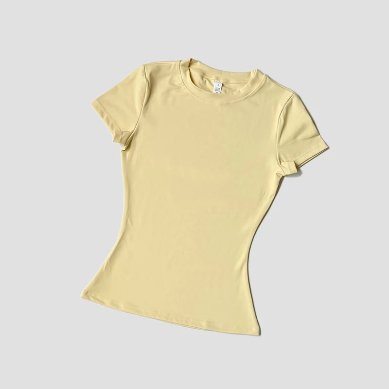 Women Yoga Top Seamless Sport T Shirts Fitness Clothes Short Sleeve Yoga