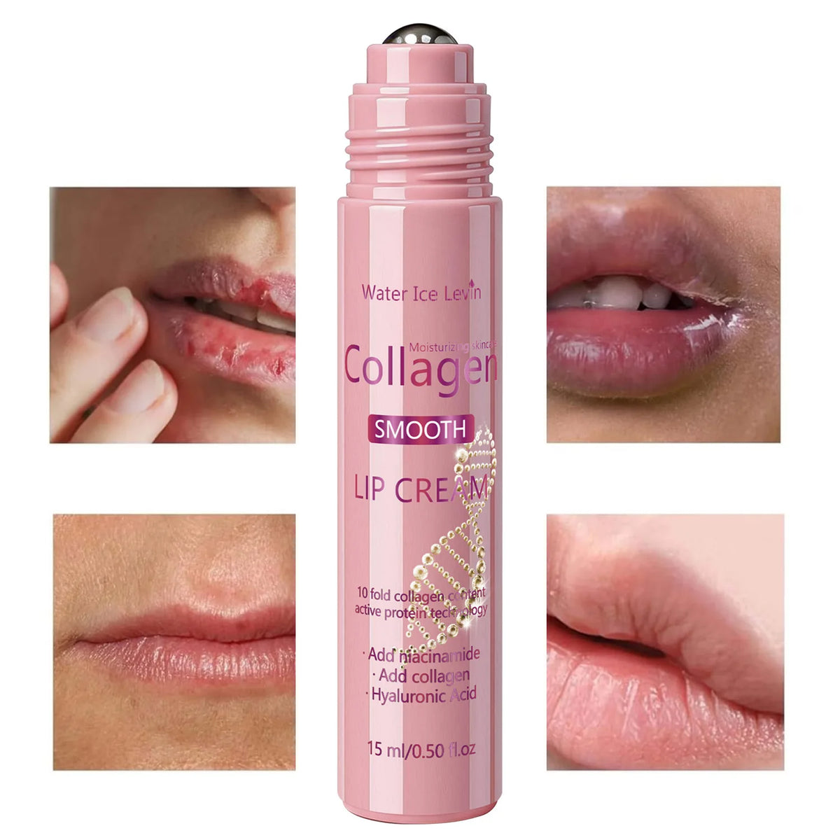 Collagen Lip Cream - Hyaluronic Acid & Niacinamide, Long-Lasting Hydration for Chapped Lips Fast plump lipstick plump gloss oil