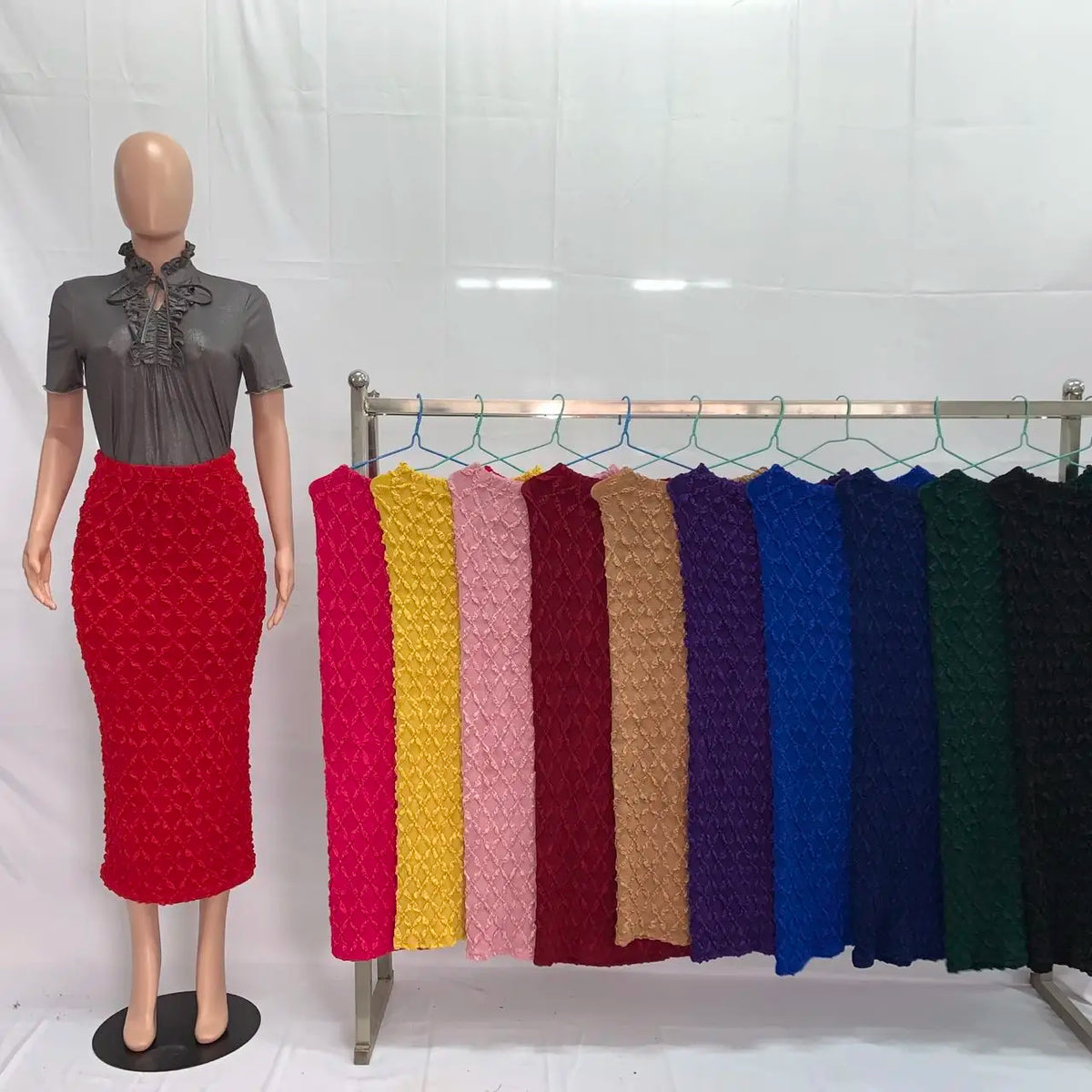 181029# Long Skirts for Women Fit Slim High Waist Skirt Plus Size Skirt