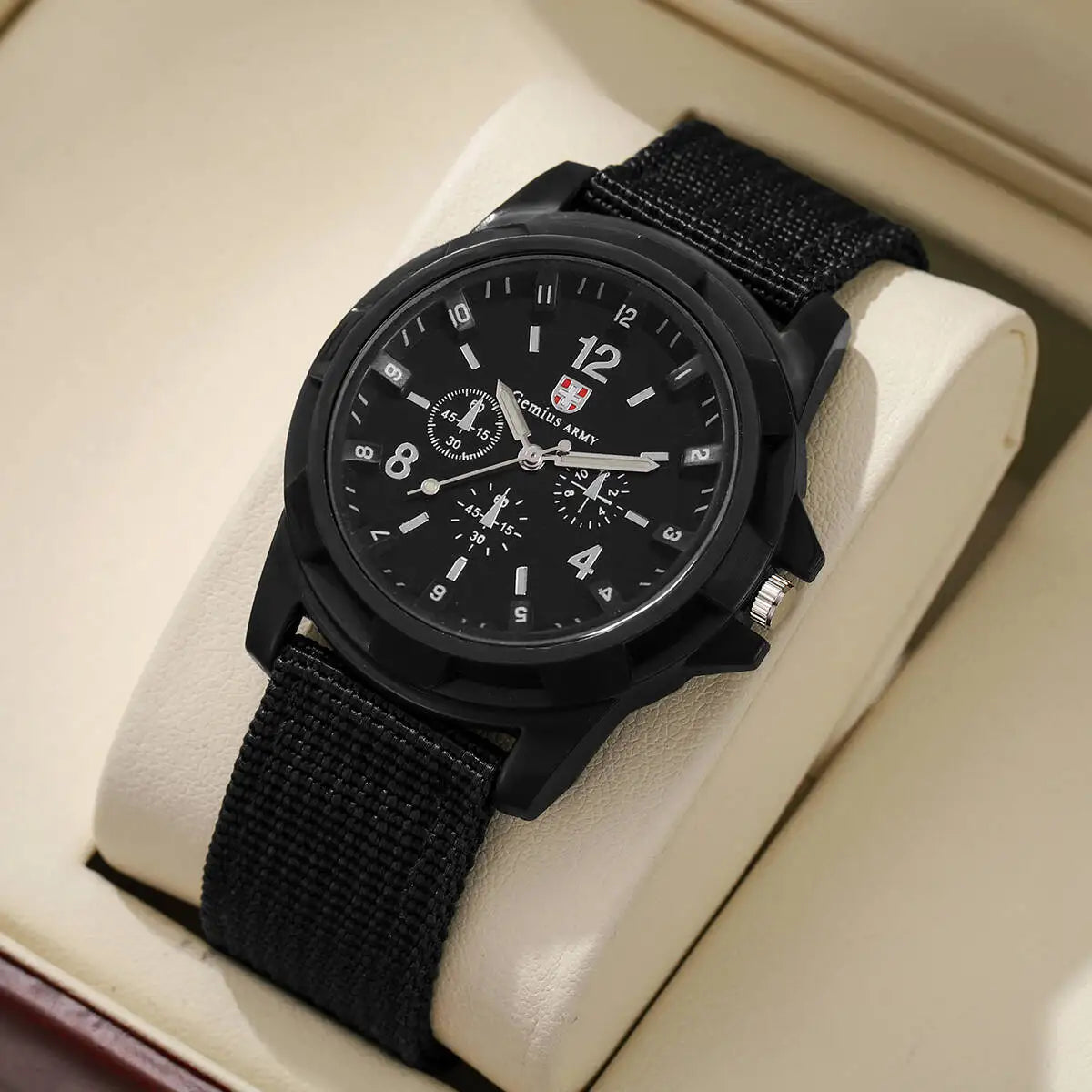 Men's Military-Style Nylon Strap Watch