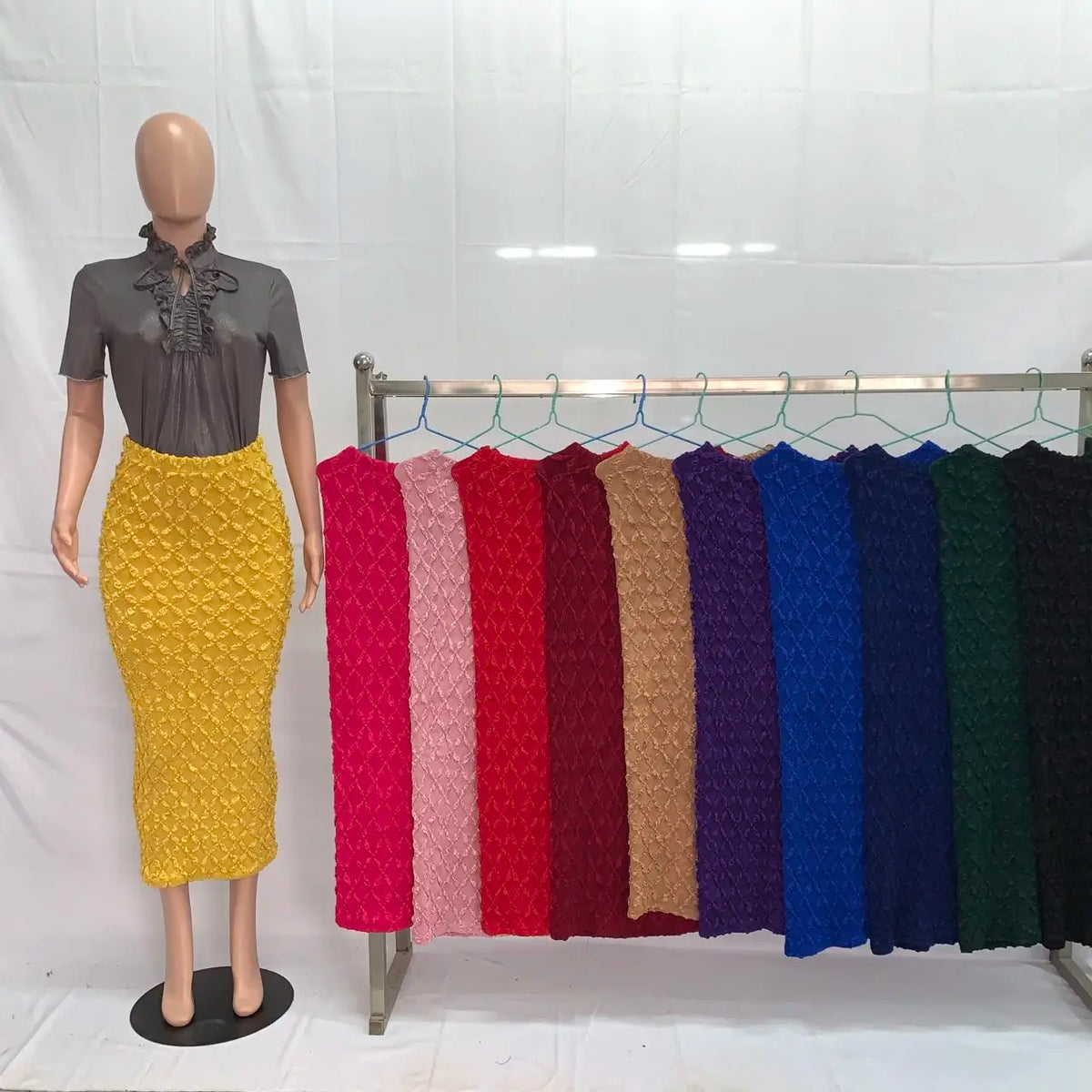 181029# Long Skirts for Women Fit Slim High Waist Skirt Plus Size Skirt
