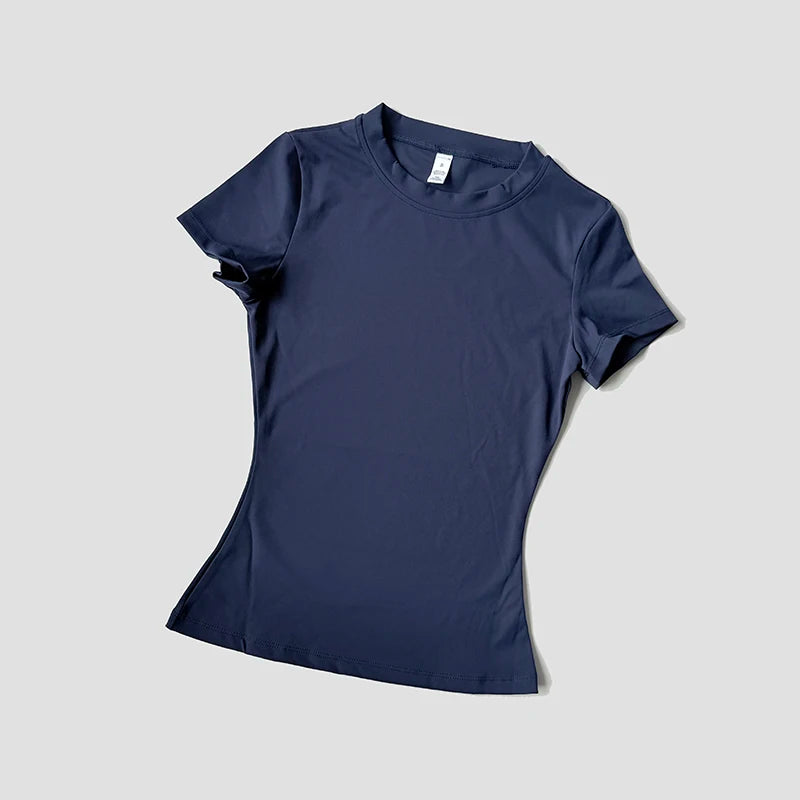Women Yoga Top Seamless Sport T Shirts Fitness Clothes Short Sleeve Yoga