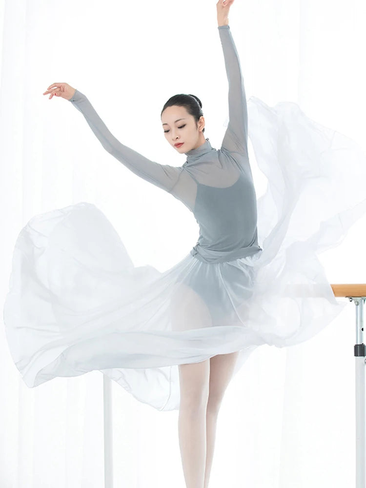 Ballet Practice Costume, Ballet Dance Dress, Full-Skirted Dance Practice