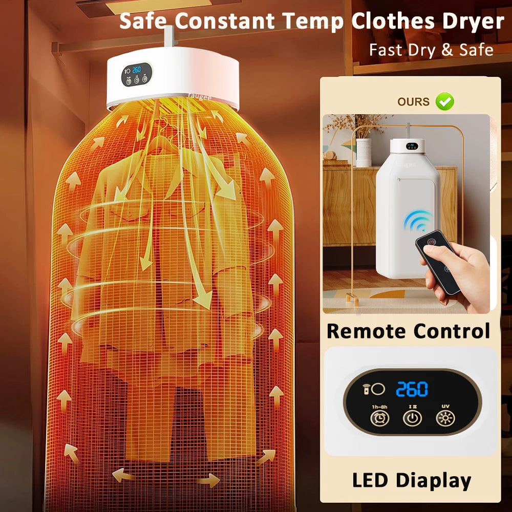 Portable Clothing Dryer Electric Clothes Dryer UV Sterilization Laundry