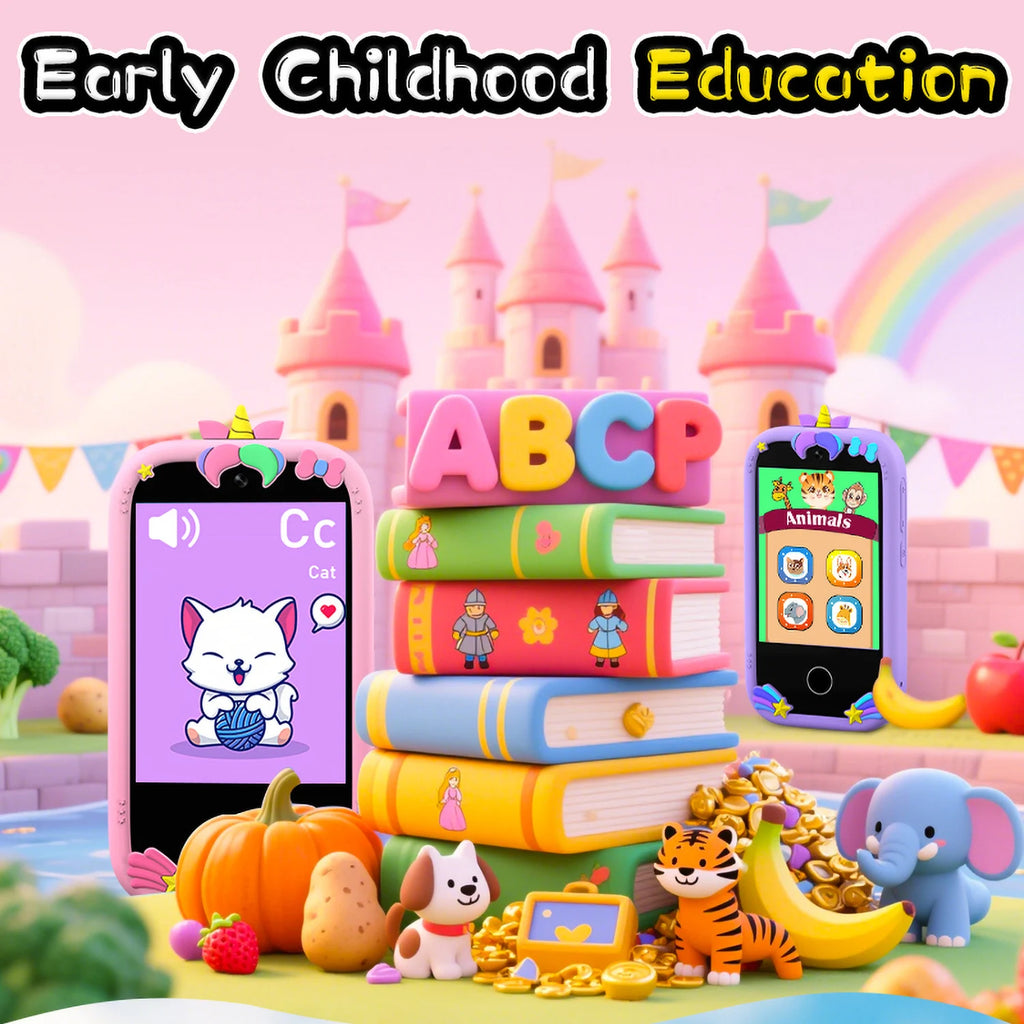 Upgrade Kid Smart Phone Toy 2.8 Inch Touch Video Recording Music Player