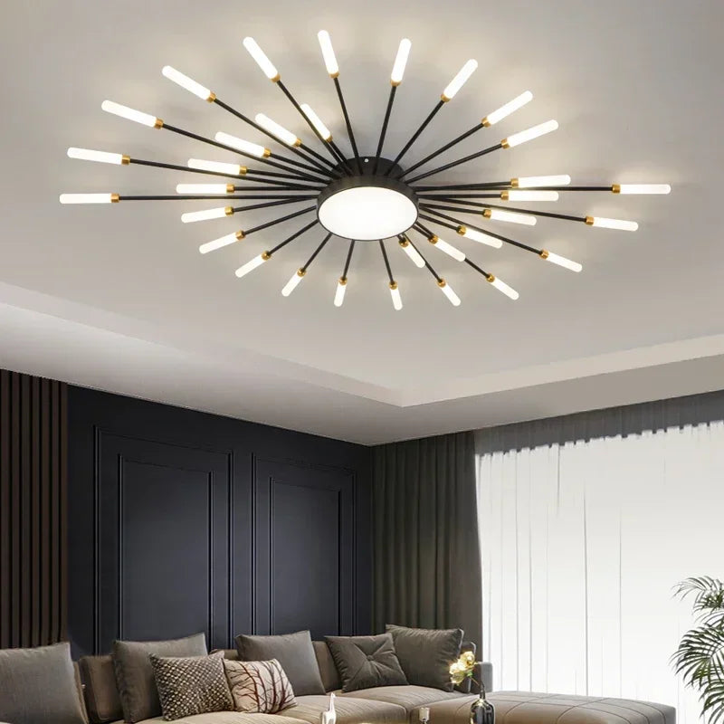 Nordic Minimalist Round LED Ceiling Chandelier Lamps Living Gold Pendant Light Bedroom LED Hanging Lamps Kitchen Home Decoration